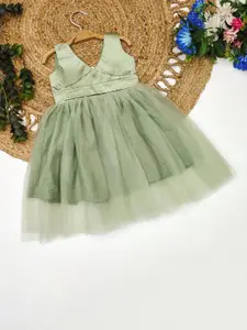 Shoryam Fashion Girls Net Fit & Flare Dress