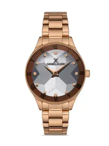 Daniel Klein Premium Women Rose Gold Toned Strap Analogue Watch DK.1.13240-3