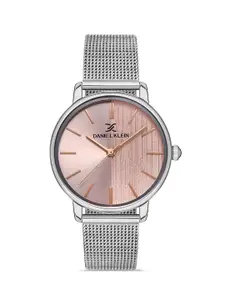 Daniel Klein Fiord Women Pink Dial & Silver Toned Straps Analogue Watch DK.1.13236-6