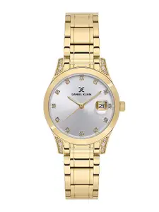 Daniel Klein Women Embellished Dial & Bracelet Style Straps Analogue Watch DK.1.13782-2