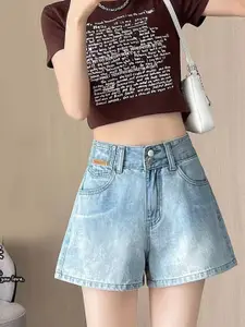 StyleCast x Revolte Women Mid-Rise Loose Fit  Shorts