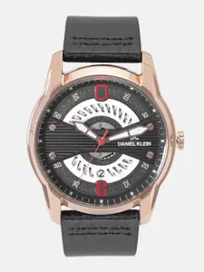 Daniel Klein Premium Men Black & Silver-Toned Analogue Watch 12155-2