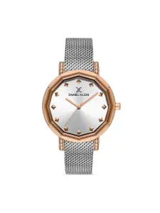 Daniel Klein Premium Women Silver-Toned Dial & Strap Analogue Watch DK.1.13235-3