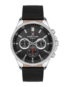 Daniel Klein Men Leather Straps Multi Function Analogue Watch DK.1.13544-2