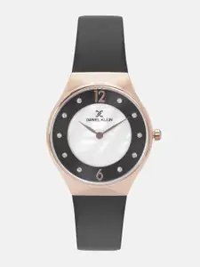 Daniel Klein Women White & Black Analogue Watch 12059-1