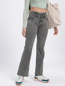 glitchez Women Light Fade Pure Cotton Bootcut Fit Jeans