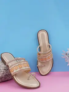 BAESD Women Embellished One Toe Flats