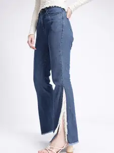 glitchez Women Tassels With Side Slits Bootcut Jeans