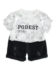 StyleCast x Revolte Boys Printed T-shirt With Shorts