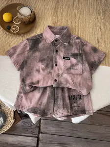 StyleCast x Revolte Boys Dyed Shirt With Shorts