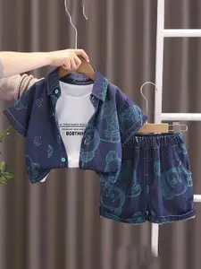 StyleCast x Revolte Boys Printed Shirt With Shorts