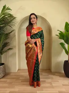 Anouk Woven Design Zari Paithani Saree