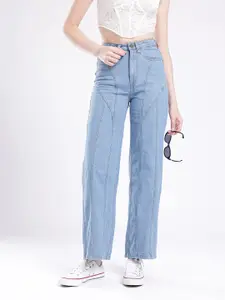 glitchez Women Wide Leg High-Rise Jeans