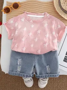 StyleCast x Revolte Boys Woven Design T-shirt With Capris