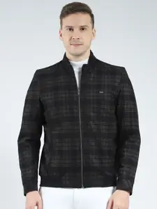 Monte Carlo Men Checked Bomber Jacket