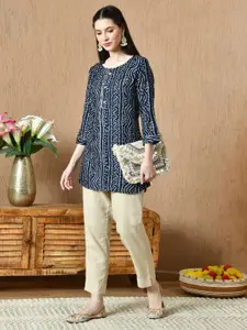 Anouk Rustic Women Bandhani Printed Kurti