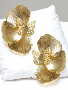 OOMPH Gold-Plated Floral Shaped Studs