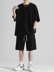 StyleCast x Revolte Round Neck T-shirt With Shorts