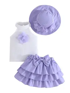 StyleCast x Revolte Girls Halter Neck Sleeveless Top With Skirt