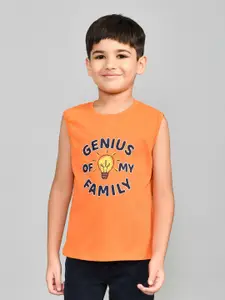 Lux Cozi Boys Typography Printed Pure Cotton T-shirt with Shorts