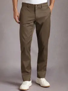 Louis Philippe Sport Men Textured Slim Fit Mid-Rise Trousers