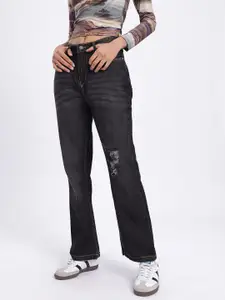 glitchez Women Ripped Bootcut Jeans