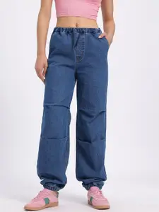 glitchez Women Pleated Baggy Fit Jogger Jeans