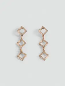 MANGO Square Shaped Drop Earrings