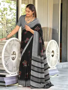 Anouk Warli Printed Pure Cotton Ikat Saree