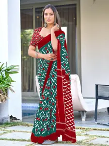 Anouk Printed Pure Cotton Ikat Saree