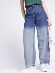 glitchez Women Baggy High-Rise Ombre Jeans
