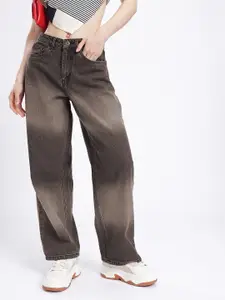 glitchez Women Baggy Fit Heavy Fade Jeans