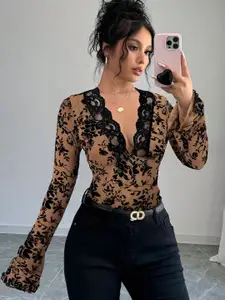 StyleCast Floral Printed Shirt Style Top