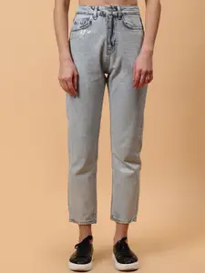 Fashion Gaiia Women Tapered Fit Mid-Rise Denim Jeans