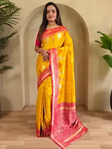 Anouk Women Woven Design Zari Kanjeevaram Saree