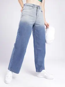 glitchez Women Ombre Baggy Light Fade Jeans