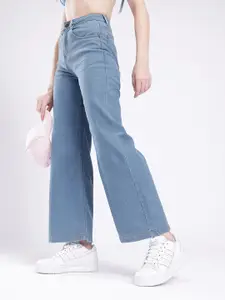 glitchez Women Light Shade Wide Leg Jeans