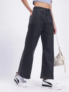 glitchez Women Mid-Rise Baggy Wide Leg Jeans