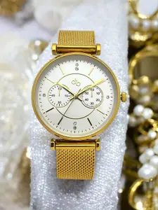 DressBerry Women Brass Dial & Stainless Steel Straps Analogue Watch MPDB 29 GP