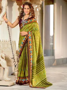 Anouk Geometric Printed Pure Cotton Ikat Saree