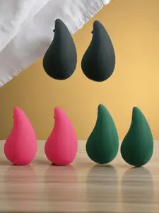 OOMPH Set Of 3 Teardrop Shaped Drop Earrings