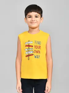 Lux Cozi Boys Typography Printed Round Neck Pure Cotton T-shirt With Shorts
