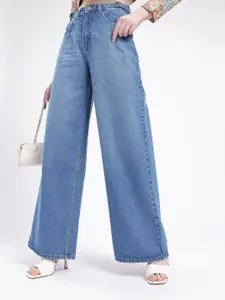 glitchez Women Faded Baggy Jeans