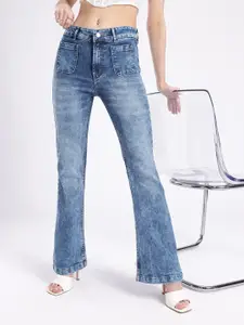 glitchez Women Bootcut Heavy Fade Stretchable Jeans