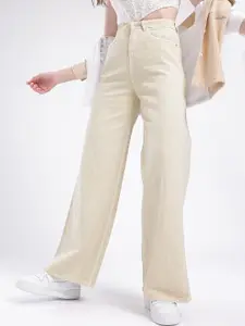 glitchez Women Light Shade Wide Leg Jeans