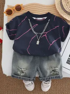 StyleCast x Revolte Boys Printed T-shirt With Capris