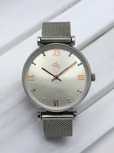 DressBerry Women Brass Dial & Stainless Steel Straps Analogue Watch MPDB 31 SS