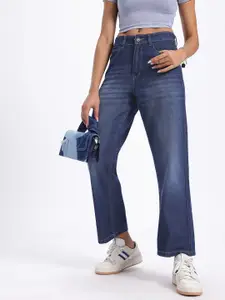 glitchez Women Barrel Fit Cropped Jeans