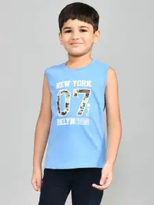 Lux Cozi Boys Typography Printed Round Neck Pure Cotton T-shirt With Shorts