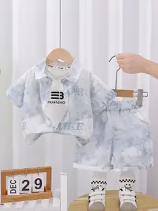 StyleCast x Revolte Boys Printed Shirt With Shorts